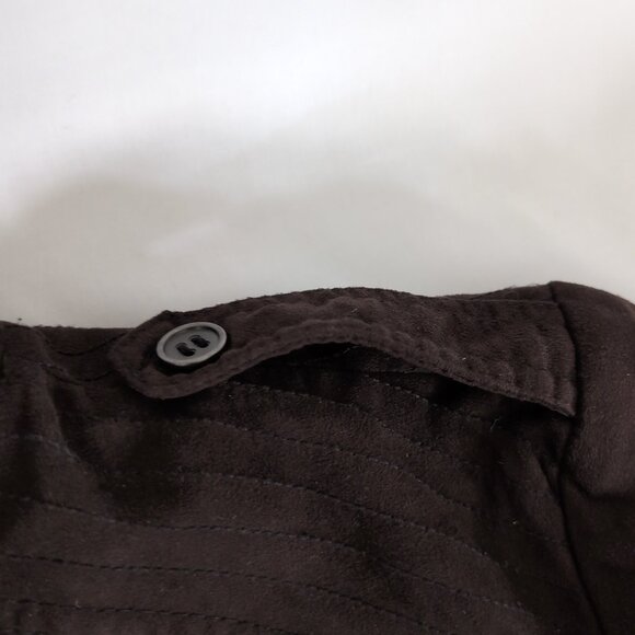 Zara Men's Brown SUEDE Full Zip Aviator Jacket with Button Up Pockets, Size XL - Picture 6 of 13